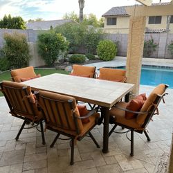 Travertine Table/Chairs
