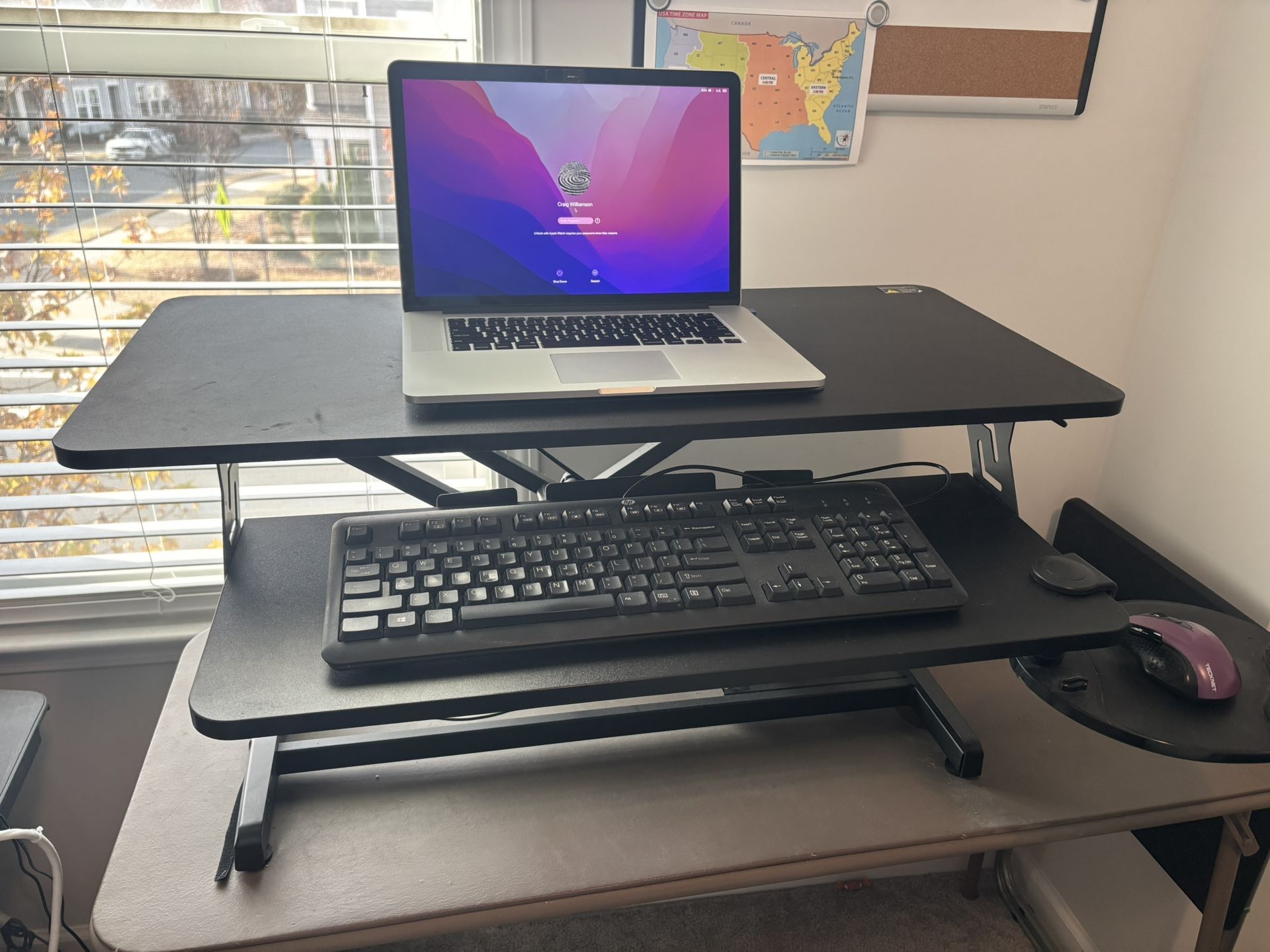 HUANUO Quick Sit to Stand Desktop Gas Spring Riser