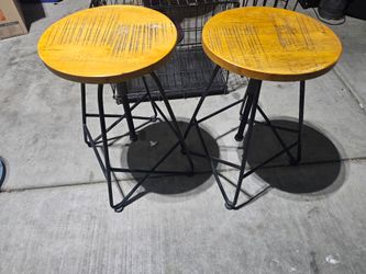 Pair of Industrial stools 24in high