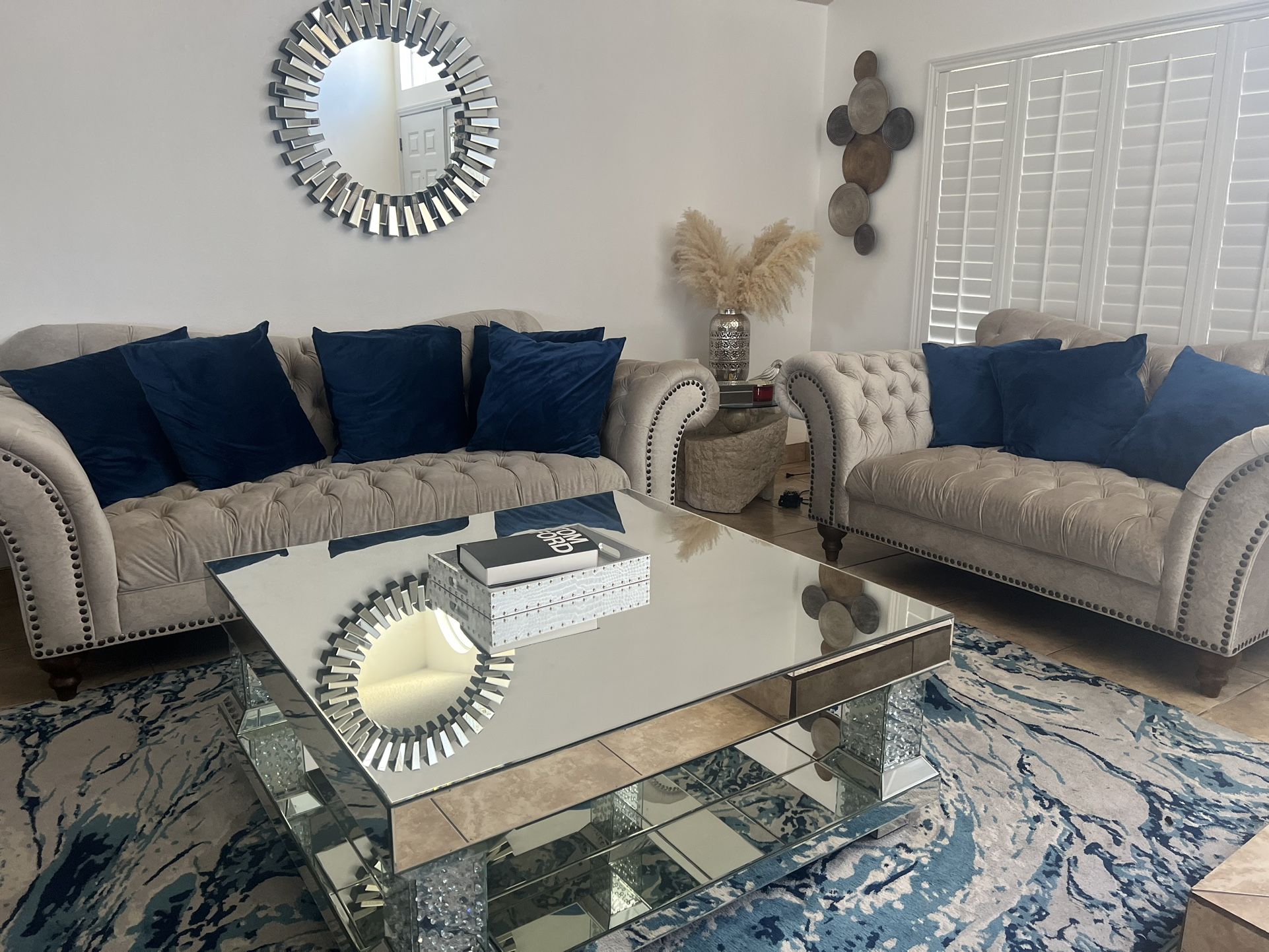 Dining Room Set (Couches , Tables ,mirrors, Lamp, Etc