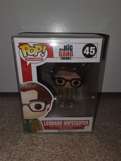 Leonard Hofstadter  - Big Bang Theory - Television Vaulted Funko Pop w Protective Case NIB #45
