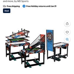 Air Hockey 7- In - 1 Multi Game Table 