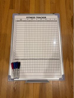 Fitness Tracker Whiteboard 18x24” with Markers