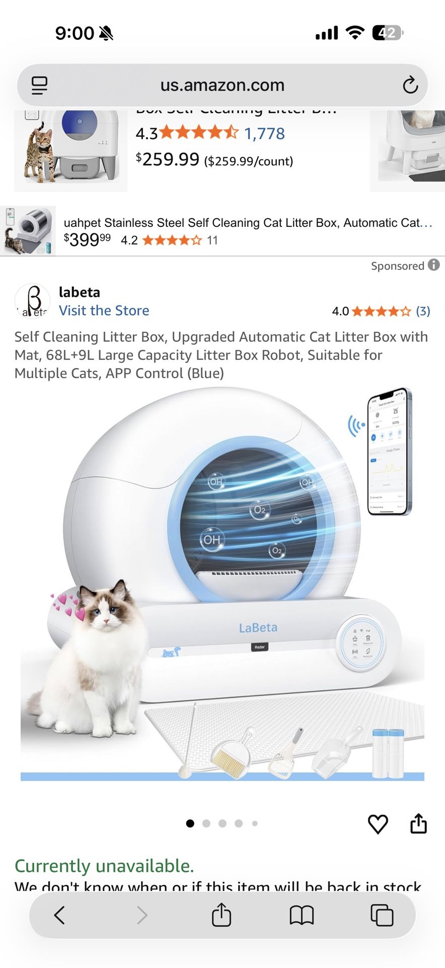 La Beta Automatic Cat Litter