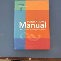 Brand New APA manual 7th Edition Hardback 