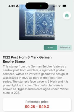 1922 post horn stamps German empire