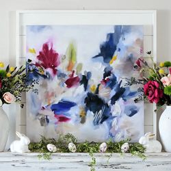 Abstract Floral Canvas Painting/Print