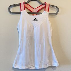 Adidas White Y-back Tank Top