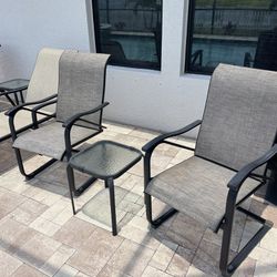 Patio Sling Chairs And Table