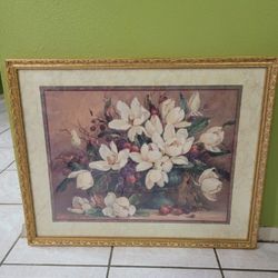 Picture Magnolias with frame 