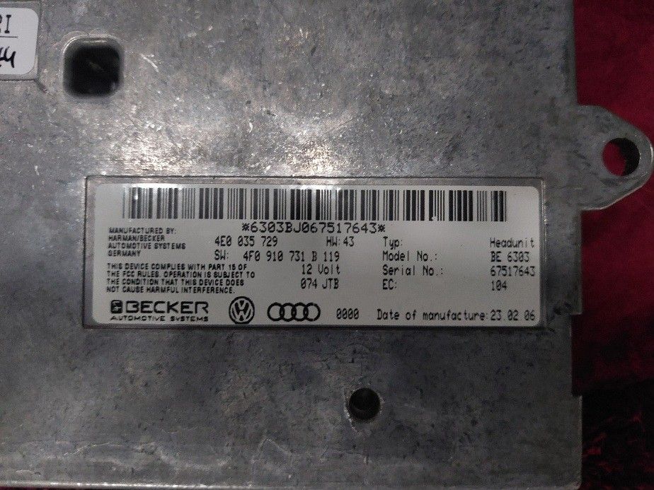 Audi A6 2006-2011 MMI And Bluetooth Control Module