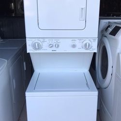 Clean Stacked Washer And Dryer 