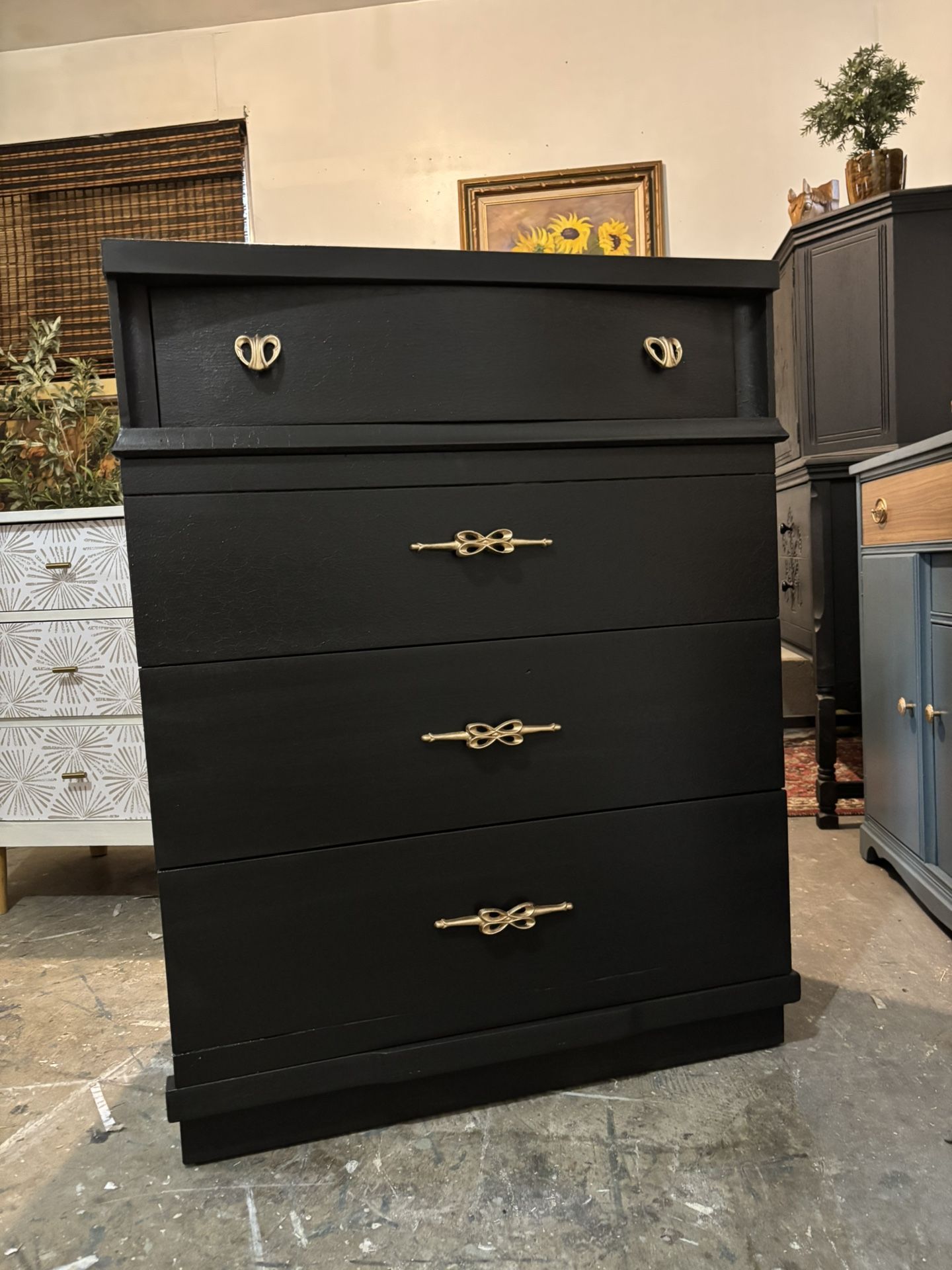 Black MCM Wood Dresser - Delivery π Options Available