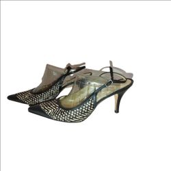 Ann Taylor Calf Hair Sling Back Pumps Size 8.5M