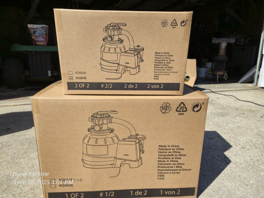 24 X 52 Pool Pump And Sand Filter Intex 