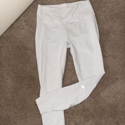 White Fabletics Powerhold Leggings