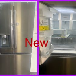 New 33 Wide French Door Stainless Steel Refrigerator, Refrigerador, Nevera