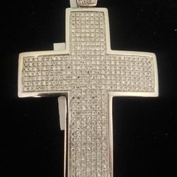 DIMOND CROSS 2.2CTW / 14K WG / 18.3G