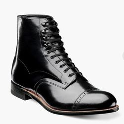 New Stacy Adams Men's Madison Boot High Top Biscuit Black Sz 12D 00015-01 480458