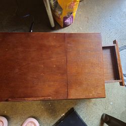 wood computer  laptop table with drawer