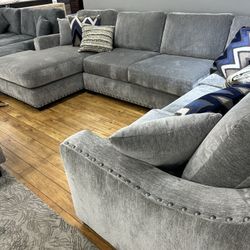 Same Day Delivery, Top Quality Fabric Sectionals Available 