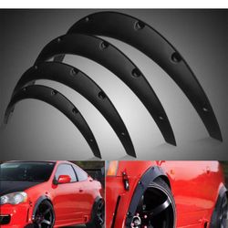 4 Pcs Universal Car Fender Flares Flexible Durable Body Wheel Extra Wide Arches