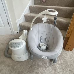Graco Soothe My Way with Removable Rocker, Madden - Versatile Baby Swing & Portable Rocker 