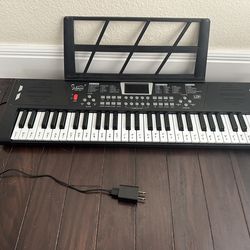 Electric Keyboard Piano GLARRY 54 Lighted Keys for Beginners Portable Music Keyboard