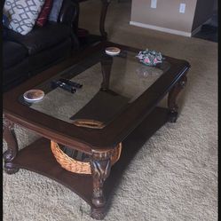 Coffee table and end tables