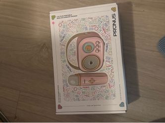 🎤 PRUNUS C20 Plus Portable Wireless Karaoke Speaker Set (Pink) – Like New