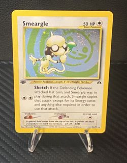 Pokemon 1st Edition Smeargle w Swirl NM Neo Discovery