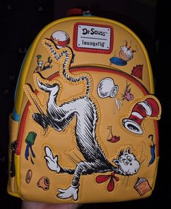 Brand New! Loungefly Dr Seuss The Cat in the Hat Mini Backpack