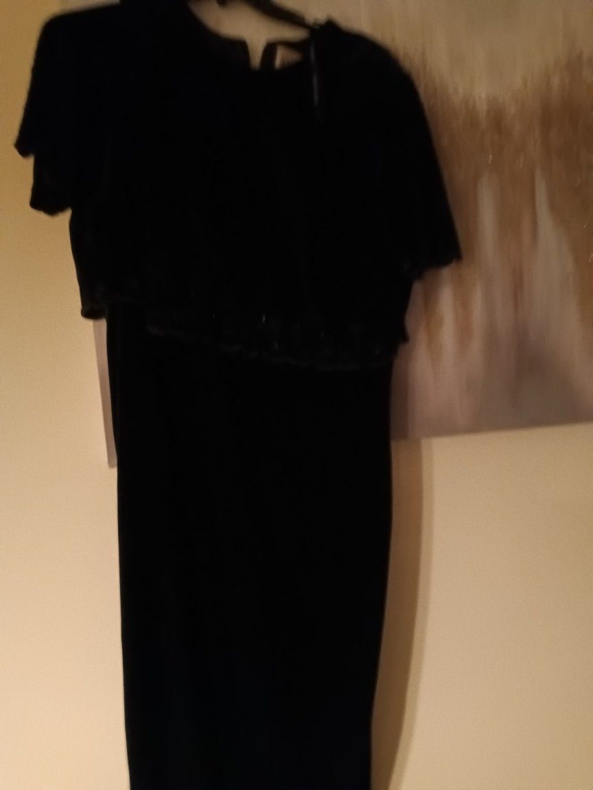 Suede Dress Black