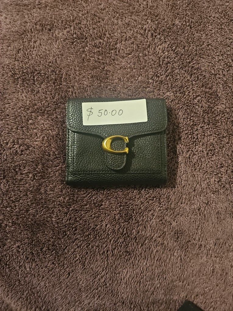 Small Real Authentic Black Coach Wallet