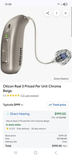 Real 3 oticon hearings aids battery powered