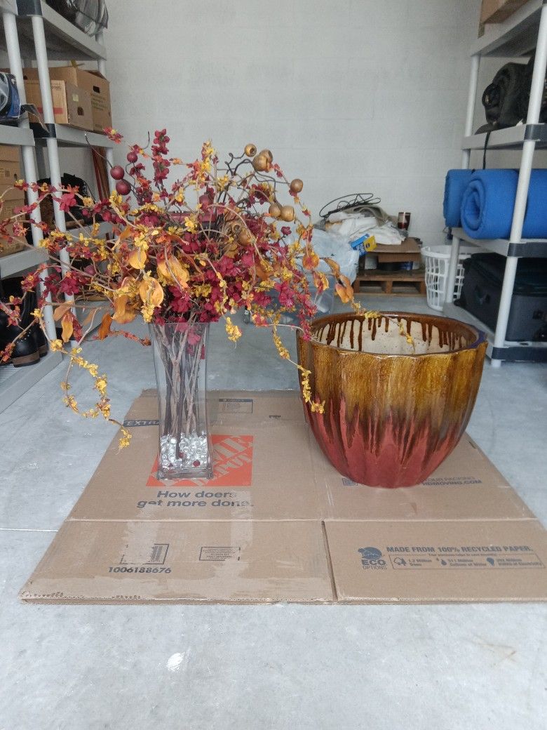 Large Flower Pot And Vase