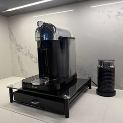 Vertuo Coffee & Espresso Machine by Breville, with Aeroccino Milk Frother and tempered glass tray