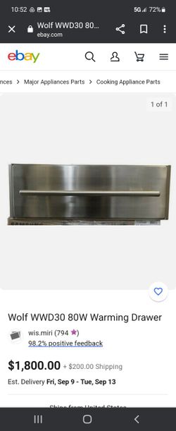 WOLF 30" Warming Drawer