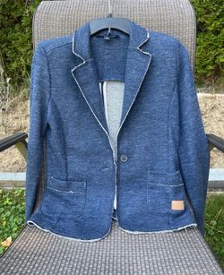 Tommy Hilfiger distressed denim look blazer jacket size XS
