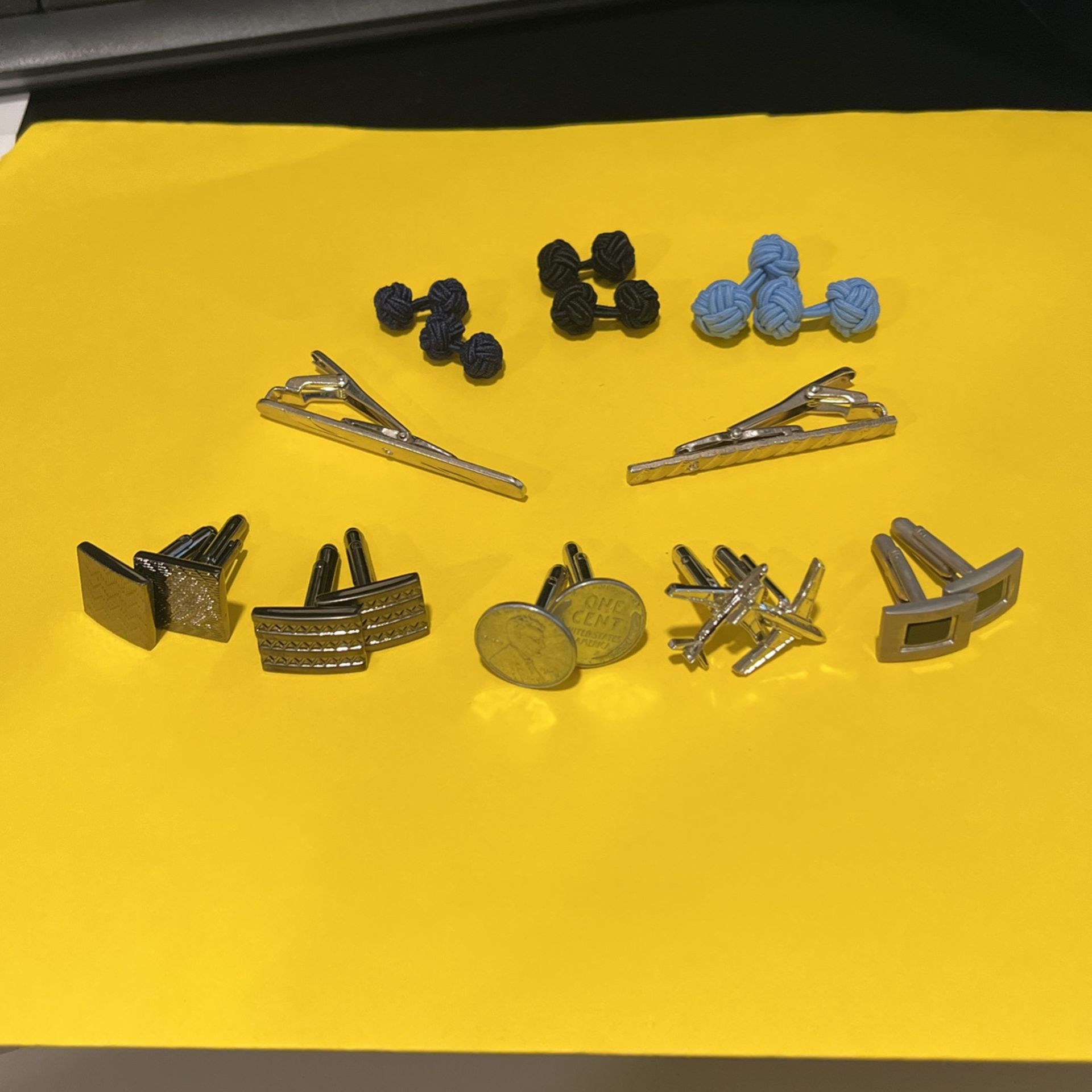 Collection Of Novelty Cufflinks And Tie Clips