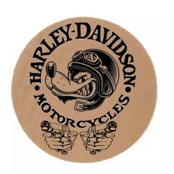 Harley Davidson Wolf Leather Patch