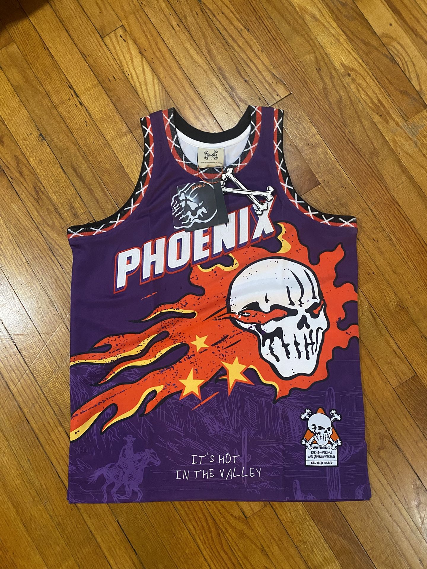 NWT Brand X Hot in the Valley Basketball Jersey Small