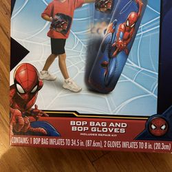 NWT Spiderman Bop Bag and Gloves ( includes repair kit)