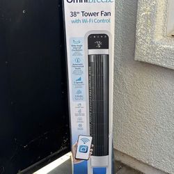 OmniBreeze Tower Fan with Internal Oscillation and Wi-Fi (38-inch) 