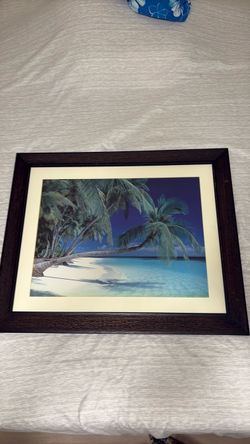 Framed Tropical Beach Print