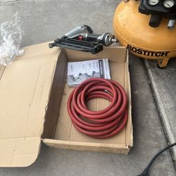 Compressor And Nail Gun And Hose 