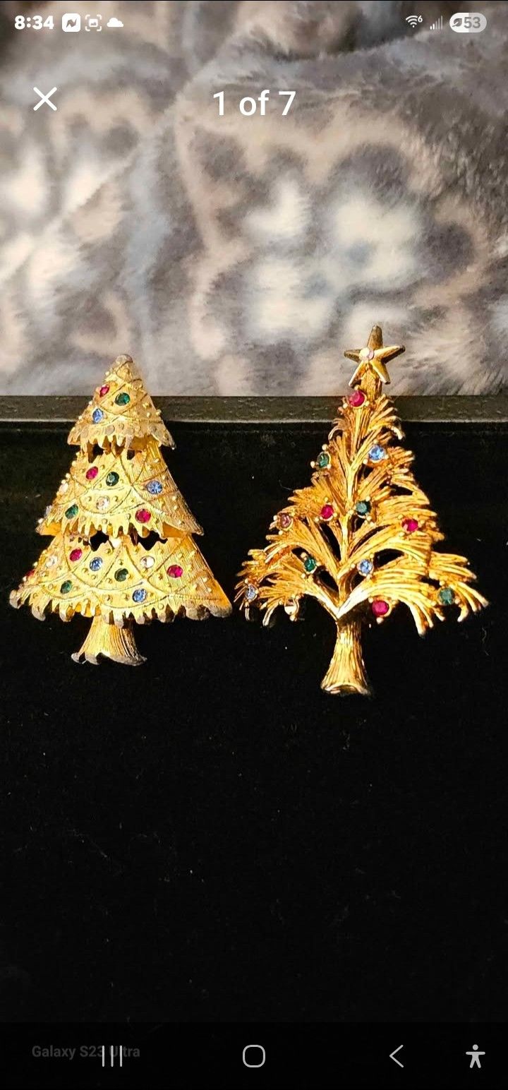 Vintage Eisenber Ice Christmas Tree Brooch