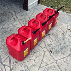 Gas Can 5 gallon, $13 each