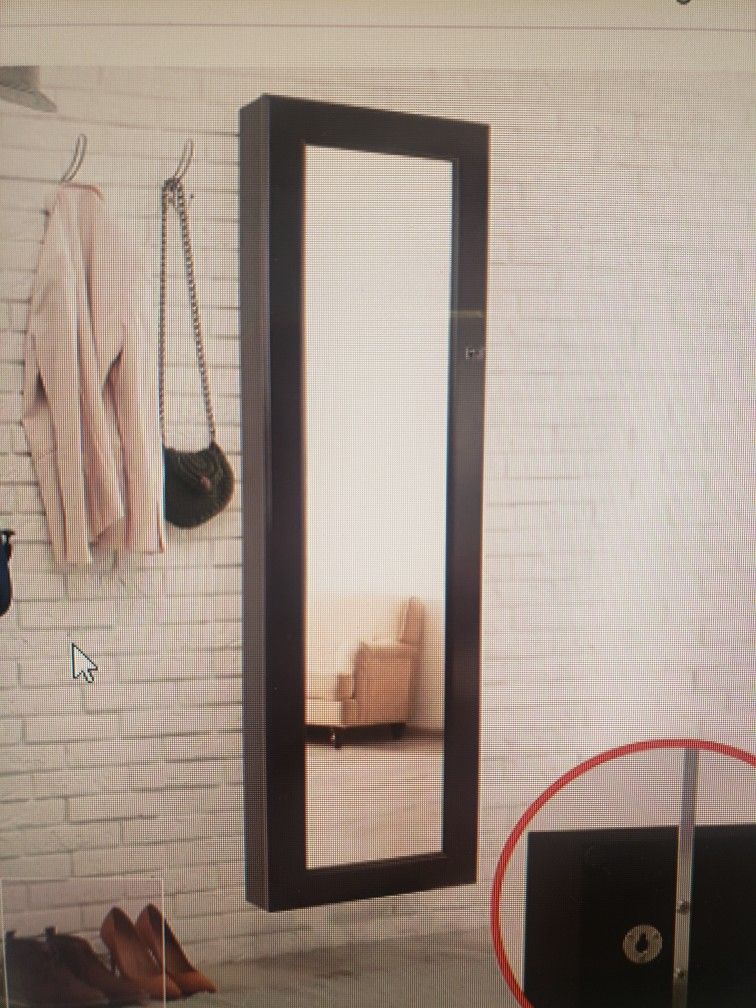 Daniil Wall Mounted Jewelry Armoire With Mirror