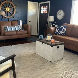 Beautiful Suede Couch And Loveseat